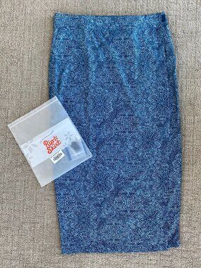 NEW Rip Skirt Hawaii Casella Midnight Blue Long Length sz M